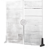 V-Flat World 24x24in Duo-Board Background (Whitewash/Hickory Planks) 0