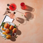 V-Flat World 24x24in Duo-Board Background (Coral Wash/ 90s Blues) 2