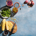 V-Flat World 24x24in Duo-Board Background (Coral Wash/ 90s Blues) 3