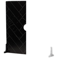 V-Flat World 24x24in Duo-Board Background (Zigzag Marble White/Black) 0