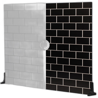 V-Flat World 30x40in Duo-Board Background (White/Ebony Subway Tile) 0