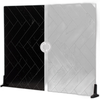 V-Flat World 30X40in Duo-Board Background (Zigzag Marble White/Black) 0
