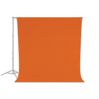 Westcott Wrinkle-Resistant Backdrop - Tiger Orange (9ft x 10ft) 1