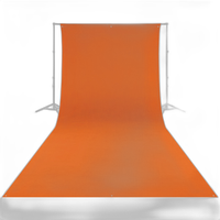 Westcott Wrinkle-Resistant Backdrop - Tiger Orange (9ft x 20ft) 1