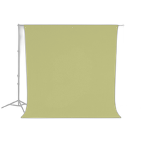 Westcott Wrinkle-Resistant Backdrop - Light Moss Green (9ft x 10ft) 1