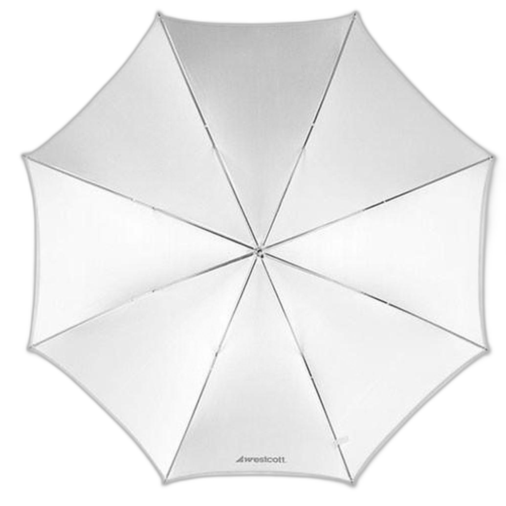 Westcott 43 Inch Optical White Satin Collapsible Umbrella