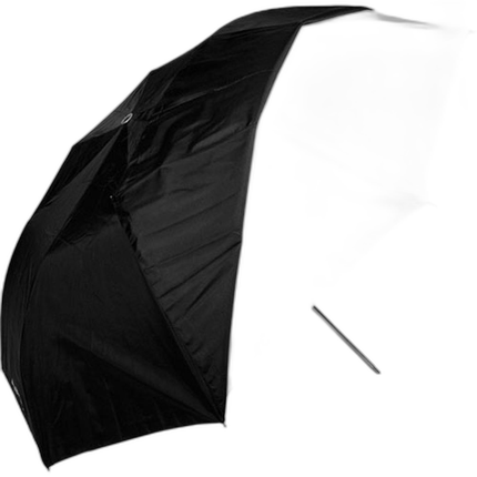 Westcott 43Inch Optical White Satin Umbrella W/Removable Black Cover