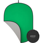 Westcott Collapsible 2-in-1 Gray  and  Green Screen Backdrop 5x6.5ft 0