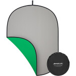 Westcott Collapsible 2-in-1 Gray  and  Green Screen Backdrop 5x6.5ft 1