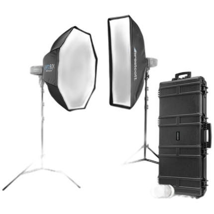 Westcott FJ400 Strobe 2-Light Location Hard Case Kit with FJ-X3 M Universal