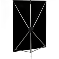 Westcott 5x7 Ft Black X-Drop System Background  Kit 1