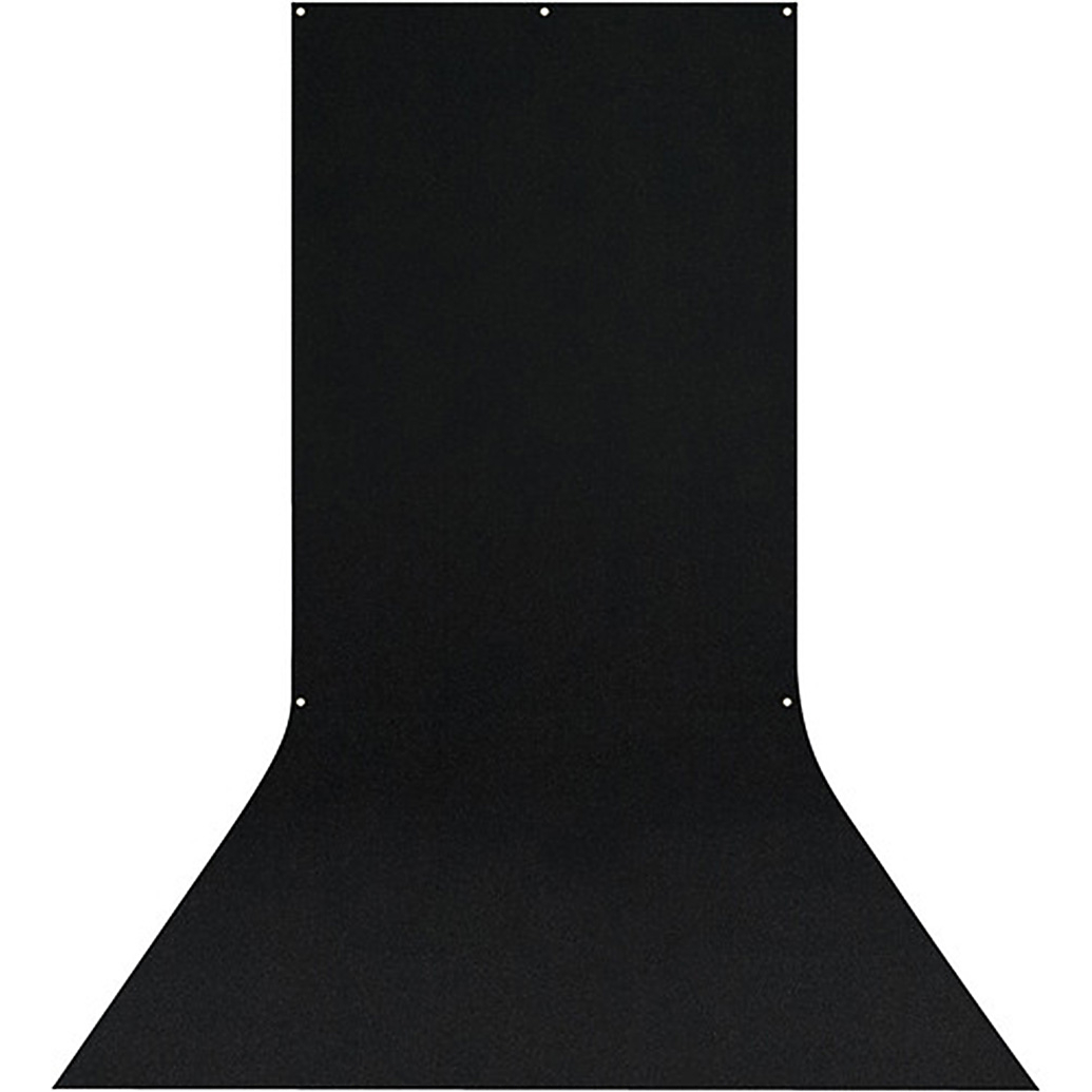 Westcott X-Drop Wrinkle-Resistant Backdrop - Rich Black Sweep 5x12ft