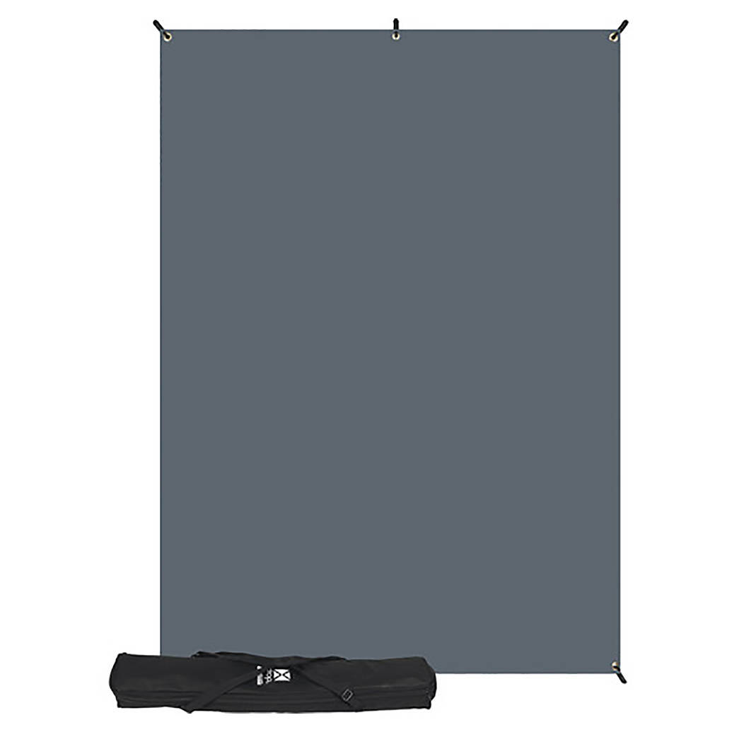 Westcott X-Drop Wrinkle-Resistant Backdrop Kit - Neutral Gray 5x7ft
