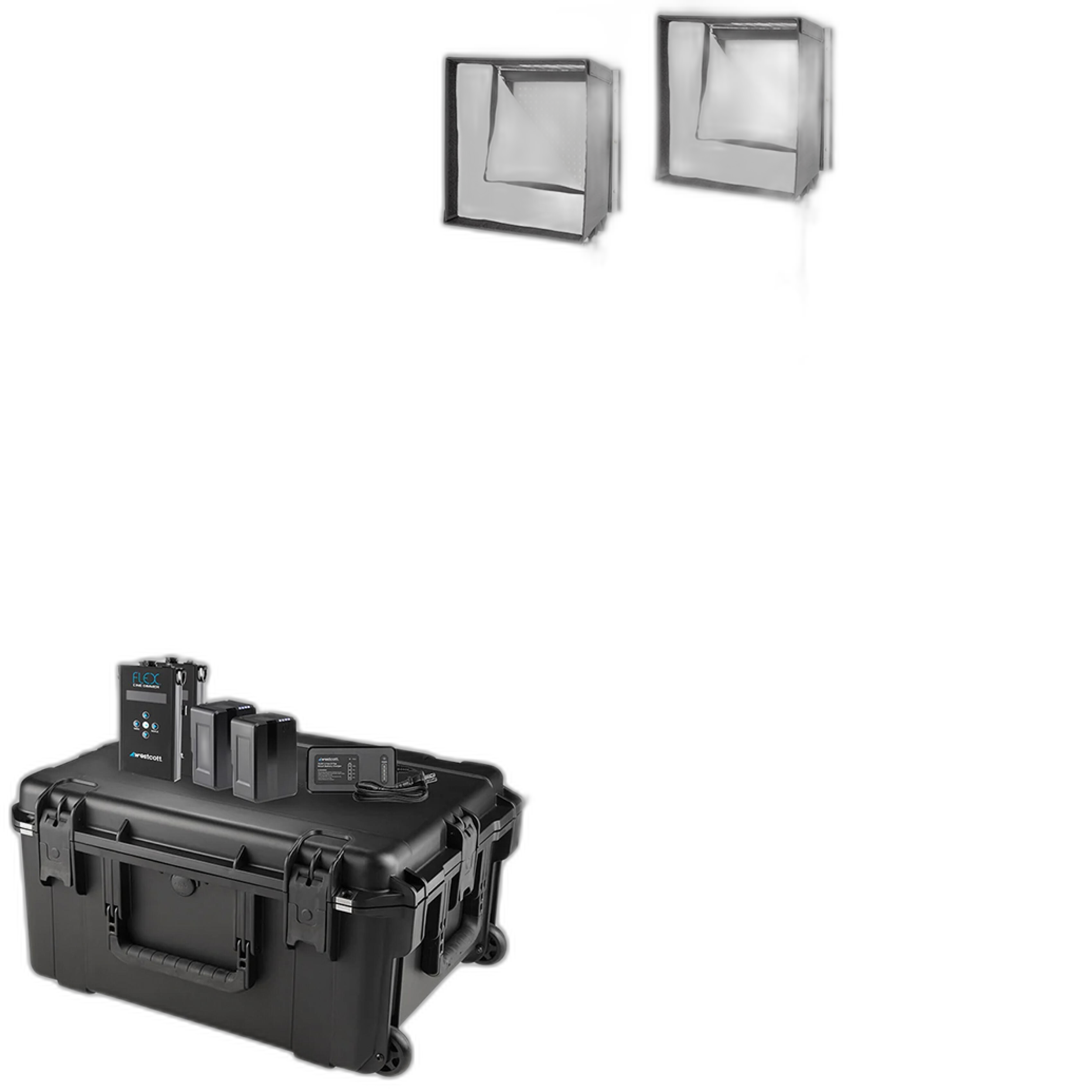 Westcott Flex Cine Bi-Color LED 2-Light Travel Kit w Mini V-Mount Batteries