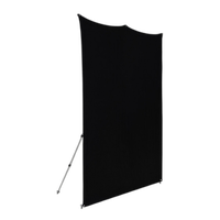Westcott X-Drop Pro Wrinkle-Resistant Backdrop Kit - Rich Black (8FT x 8FT) 1