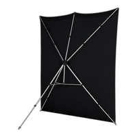 Westcott X-Drop Pro Wrinkle-Resistant Backdrop Kit - Rich Black (8FT x 8FT) 3