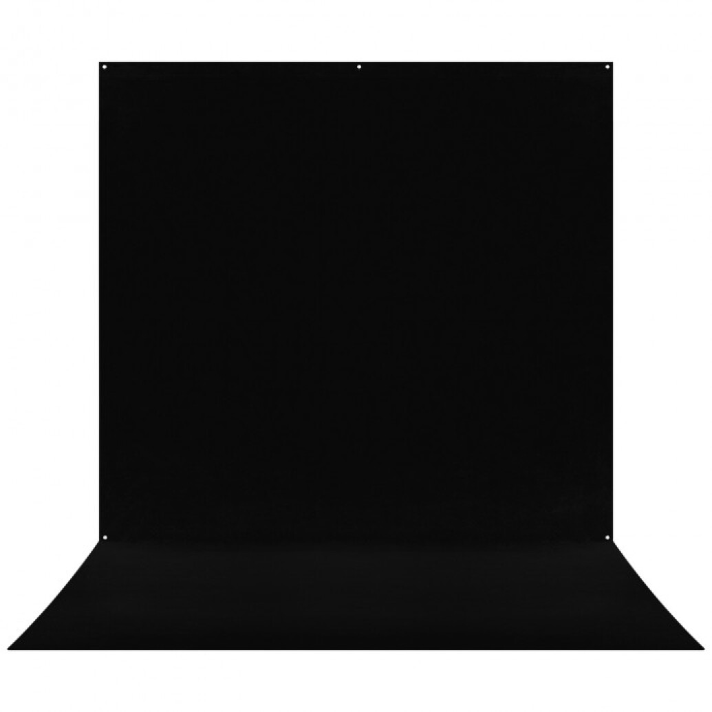 Westcott X-Drop Pro Wrinkle-Resistant Backdrop - Rich Black Sweep (8FT x 13F