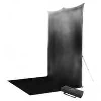 Westcott X-Drop Pro Wrinkle-Resistant Backdrop Kit - Rich Black Sweep (8FT x 0