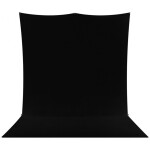 Westcott X-Drop Pro Wrinkle-Resistant Backdrop Kit - Rich Black Sweep (8FT x 2