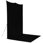 Westcott X-Drop Pro Wrinkle-Resistant Backdrop Kit - Rich Black Sweep (8FT x 5