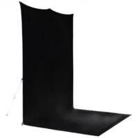 Westcott X-Drop Pro Wrinkle-Resistant Backdrop Kit - Rich Black Sweep (8FT x 5