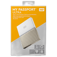 Western Digital 1TB My Passport Ultra USB 3.0 External Hard Drive (White/Gol 7