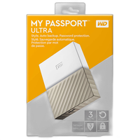 Western Digital 3TB My Passport Ultra USB 3.0 External Hard Drive (White/Gol 8