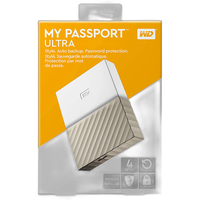 Western Digital 4TB My Passport Ultra USB 3.0 External Hard Drive (White/Gol 8