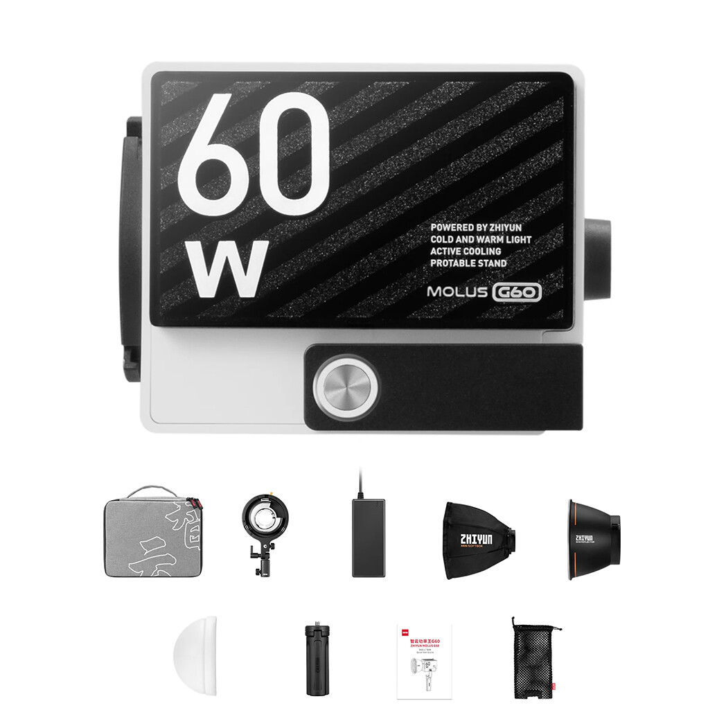 Zhiyun MOLUS G60 Bi-Color Pocket COB Monolight - Combo