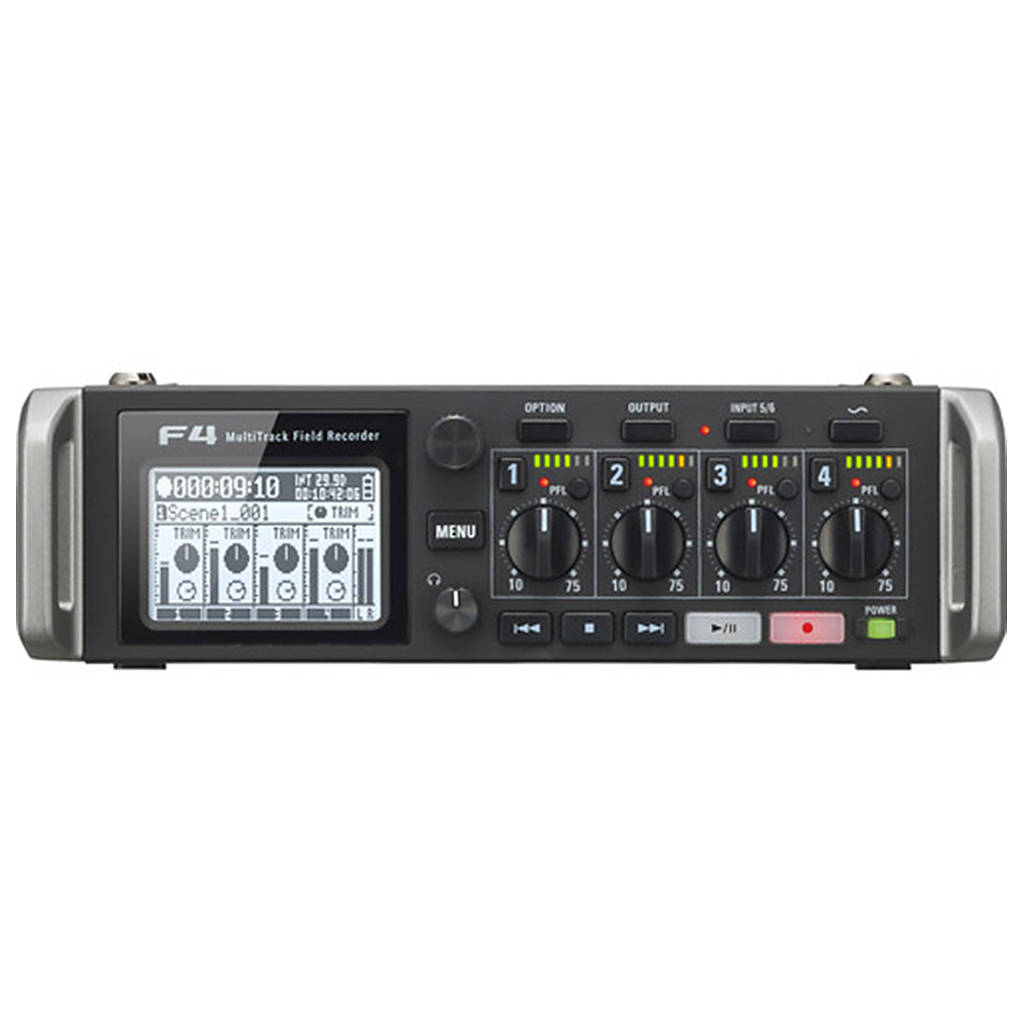 Zoom F4 Multitrack Field Recorder with Timecode - 6 Inputs / 8 Tracks