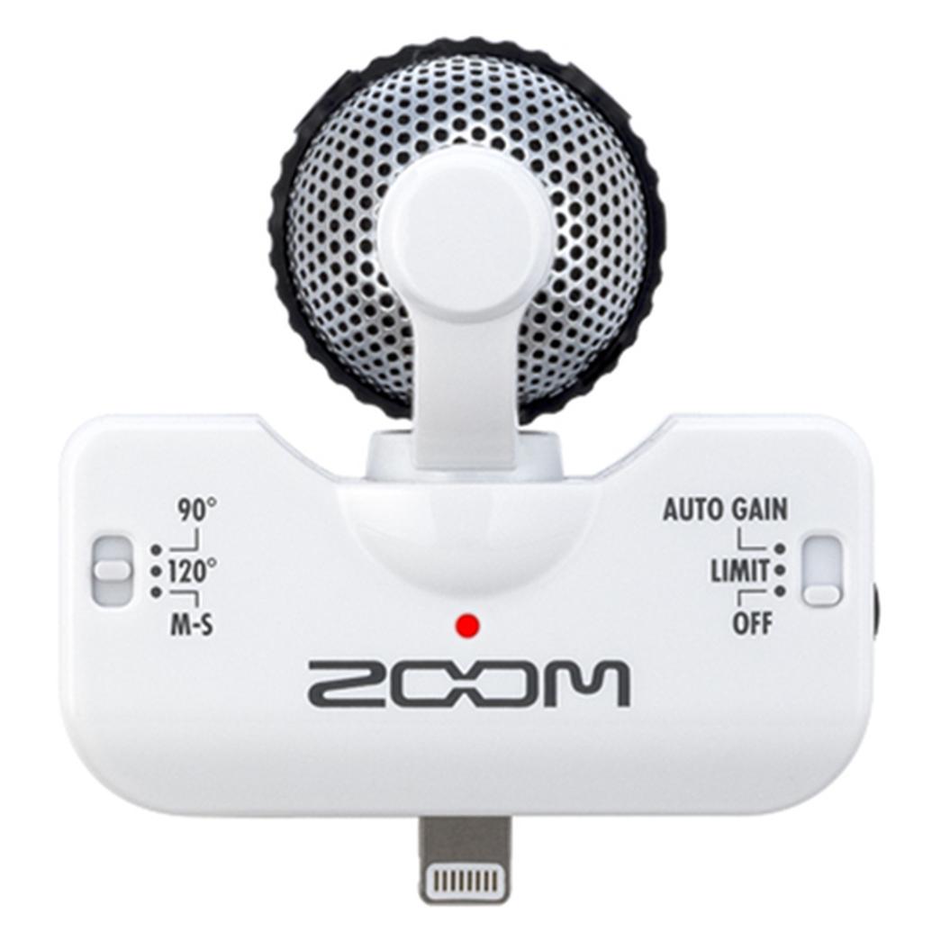 Zoom iQ5 Stereo Microphone for iOS Devices with Lightning Connector (WHITE)