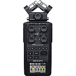 Zoom H6 All Black 6-Input / 6-Track Portable Handy Recorder with Single Mic 0