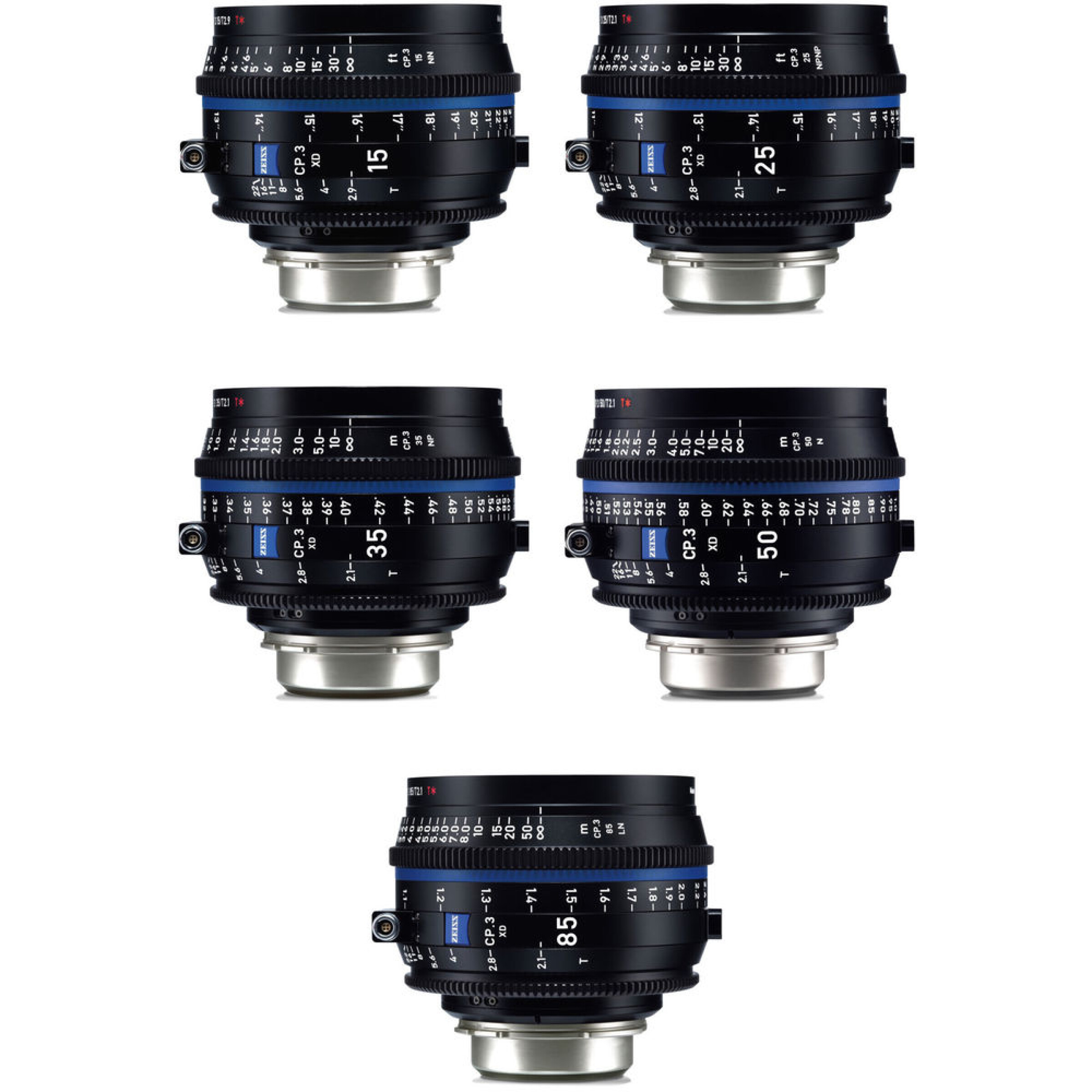 ZEISS CP.3 XD 5-Lens Set (PL Mount, Feet)