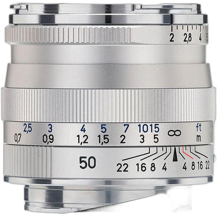Zeiss Planar T 50mm f/2.0 ZM Standard Lens - Silver