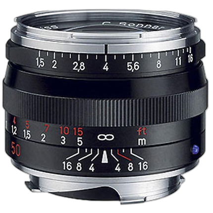 Zeiss C Sonnar T 50mm f/1.5 ZM Standard Lens - Black