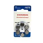 Hearing Aid Batteries 675 6pk Evergreen Brand 1.4v 0