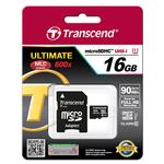 Transcend 16GB 300x UHS-1 Class 10 Micro SDHC Memory Card 0