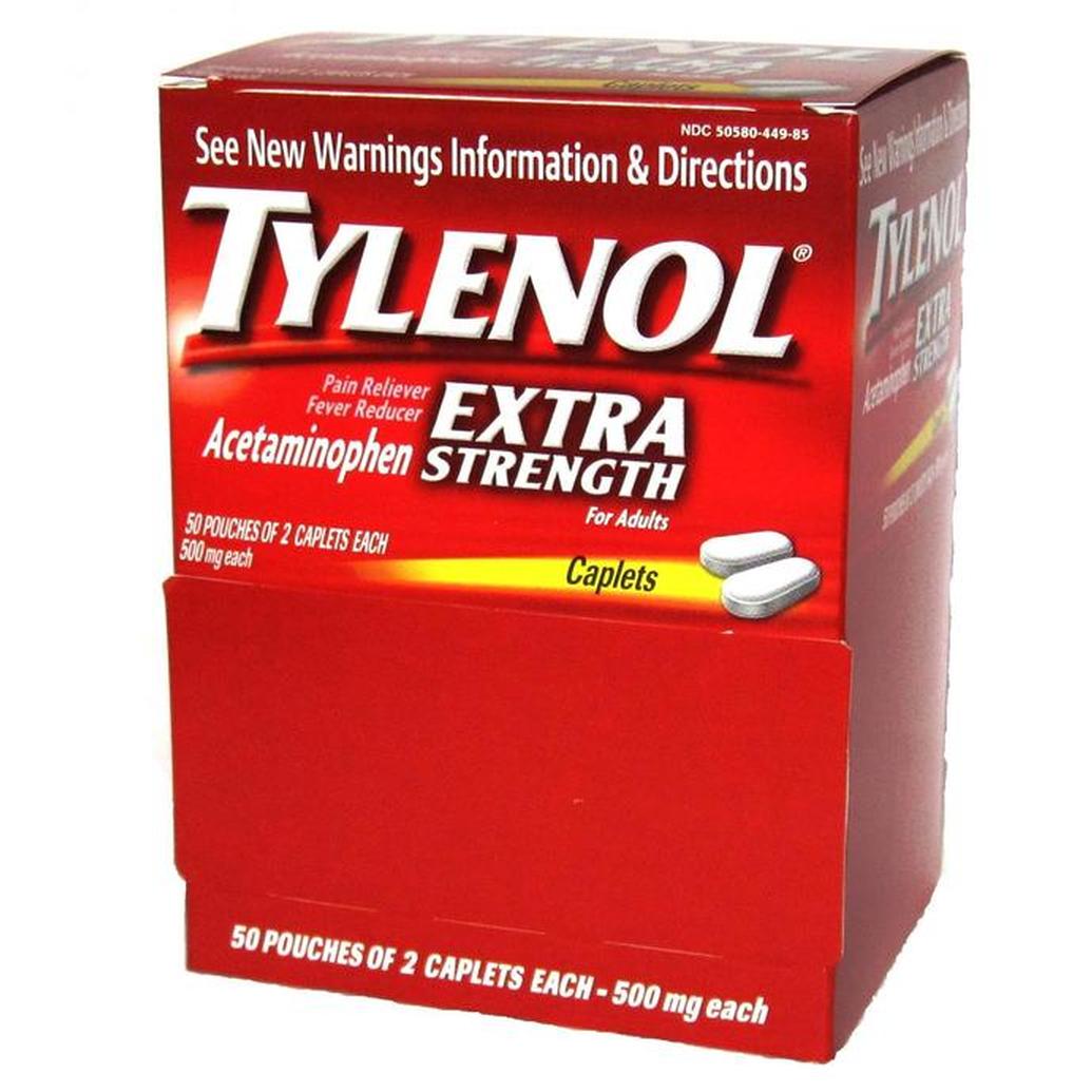 Tylenol 2pk Extra Strength Caplets (Box of 50 2pks)