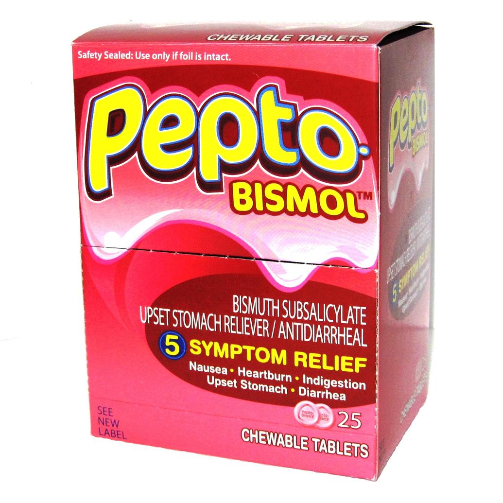 Pepto Bismol 2pk Tablets (Box of 25 2pks)