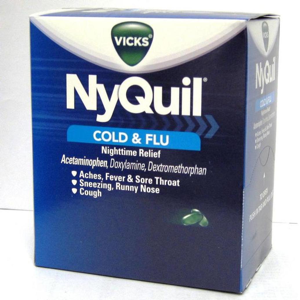 NyQuil Cold and Flu LiquiCaps 2pks Box of 25 2pks **EXPIRATION 12/2021 ONLY**