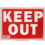 Signs 12pk Keep Out 9in x 12in Plastic 0