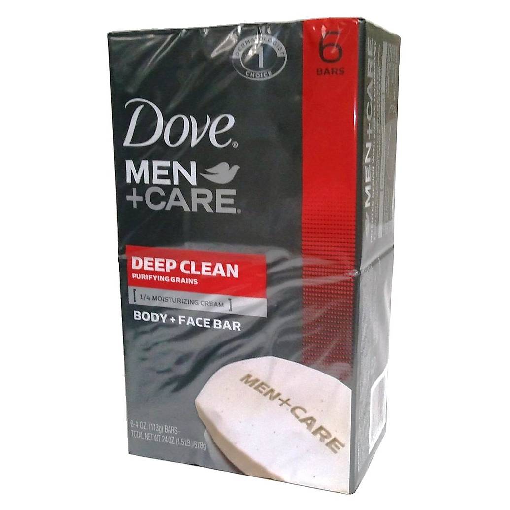 Dove Soap Mens 6pk Deep Clean (x4oz)