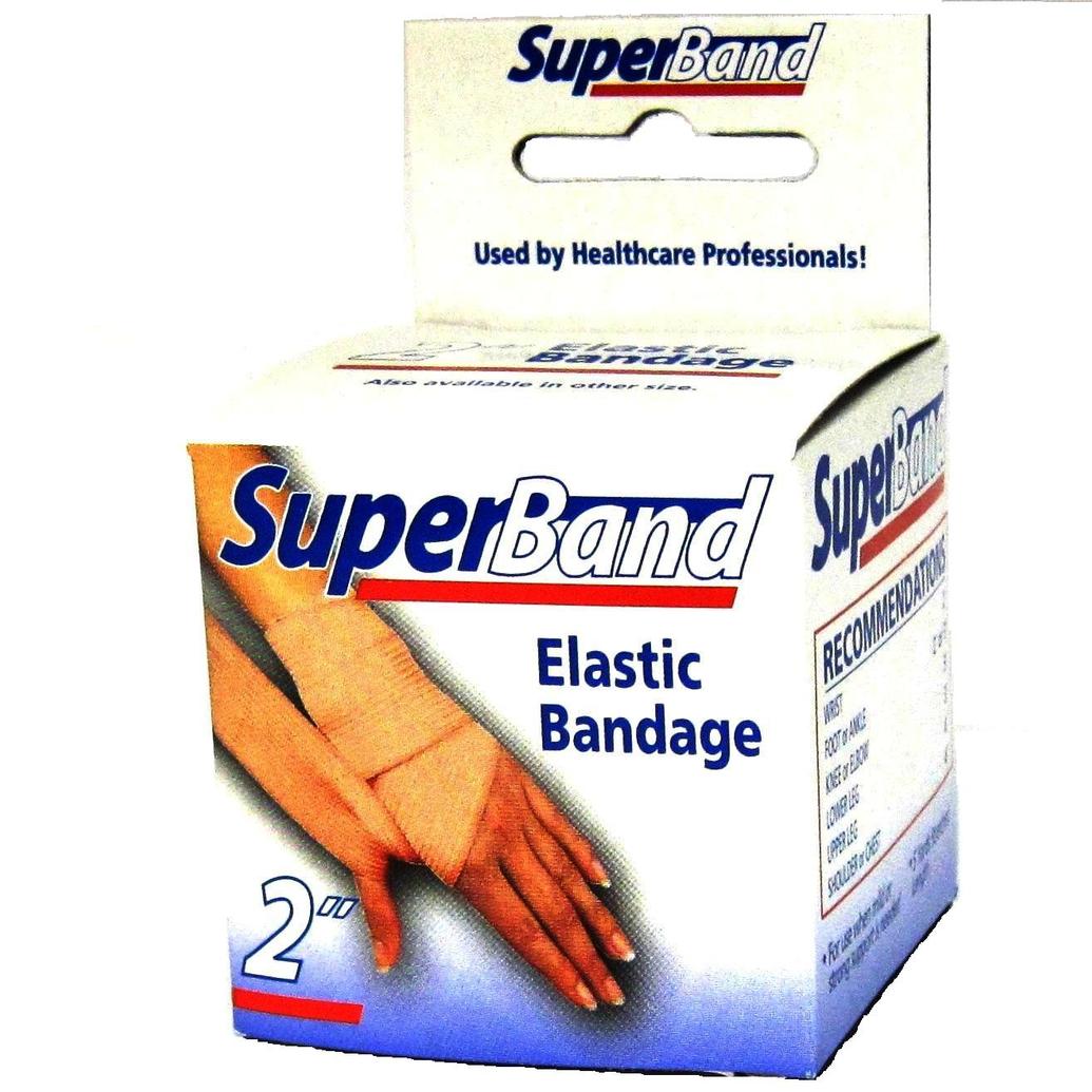 Ace-Type Elastic Bandage 2in x 5yds (Stretched Length) w/Clips