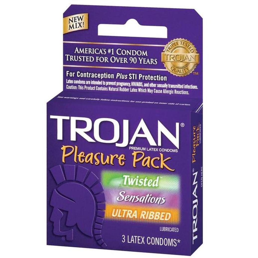 Trojan Condoms 3pk Pleasure Pack Assorted Varieties