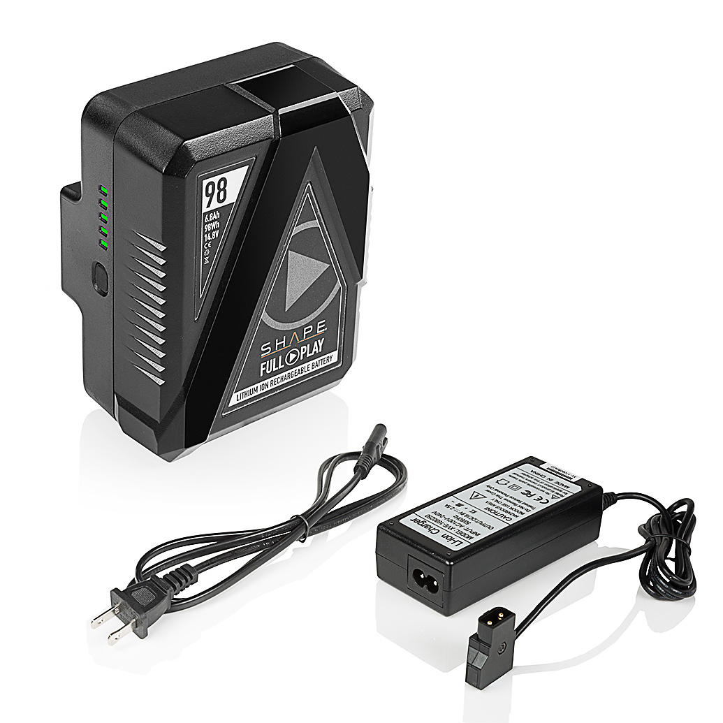 Shape Full Play Gold Mount Battery Kit with Portable D-Tap Charger