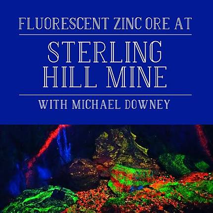 Photograph Fluorescent Zinc Ore at Sterling Hill Mine